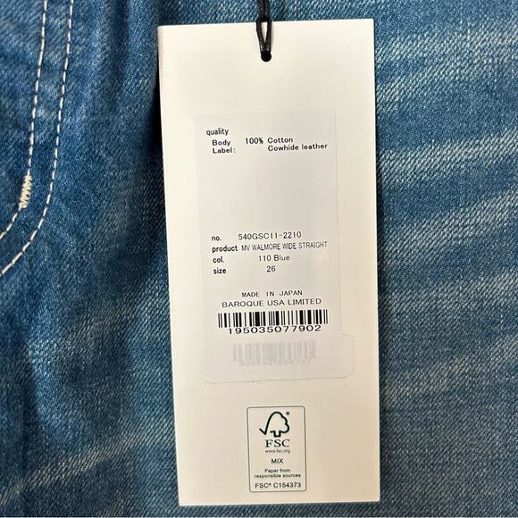 MOUSSY Walmore Wide Straight Leg High Rise Raw Hem Jeans - Picture 12 of 12